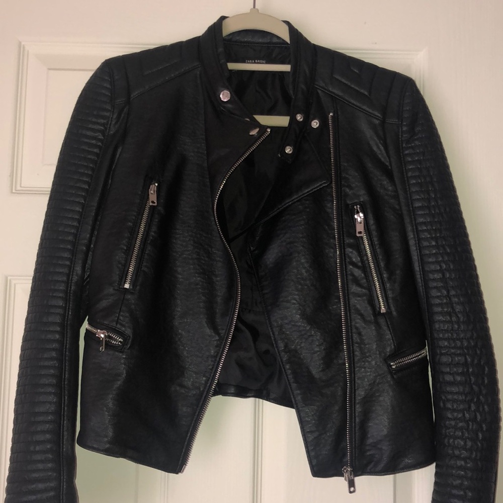 Zara Leather Moto Jacket